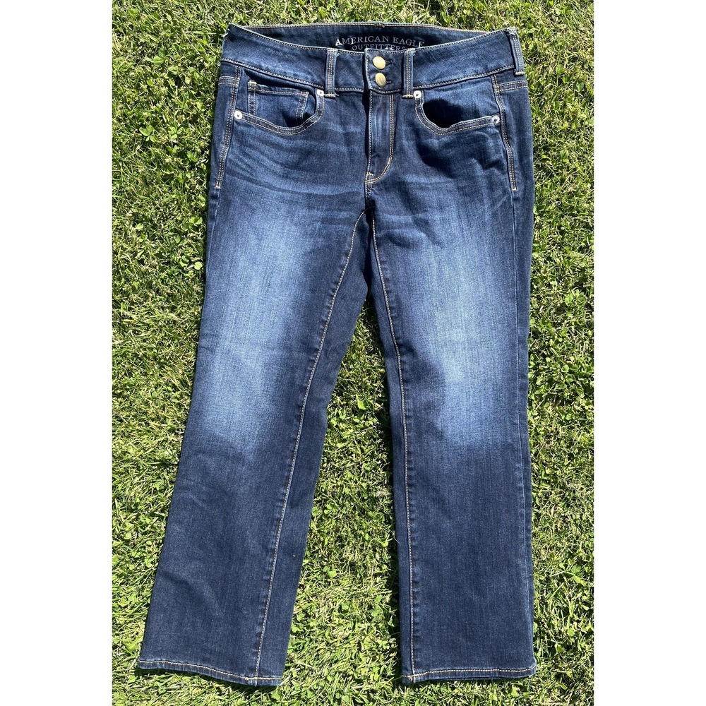 American Eagle Outfitters Jeans Womens 6 Regular Blue Medium Wash Artist Crop